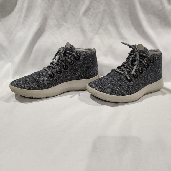 Allbirds Gray Wool Runner-up Mizzle Mid Top Women's Sneakers. Size 8 - Picture 4 of 11